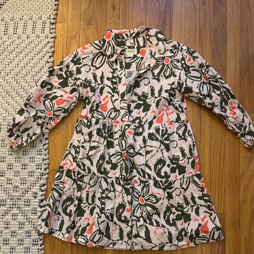 Maeve The Bettina Tiered Mini Shirt Dress